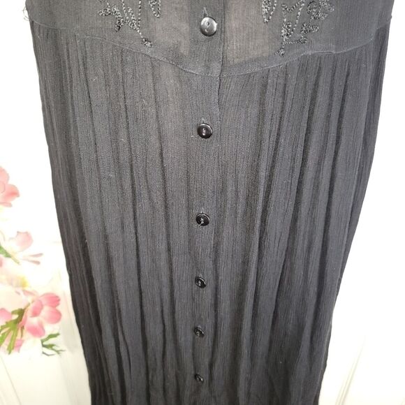 Karen Scott boho gauze embroidered dress large - Picture 3 of 7